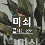 미쇠 끝 단어