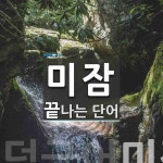 미잠으로 끝나는 단어는? 1개