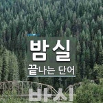 밤실로 끝나는 단어는? 1개