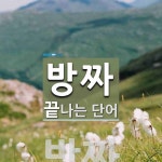 방짜로 끝나는 단어는? 1개
