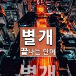 별개로 끝나는 단어는? 1개