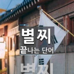 별찌 끝 단어