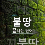 불땅으로 끝나는 단어는? 1개