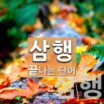 삼행으로 끝나는 단어는? 3개