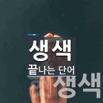 생색으로 끝나는 단어는? 2개