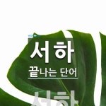 서하로 끝나는 단어는? 1개