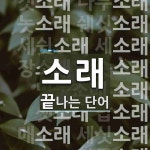 소래로 끝나는 단어는? 18개