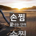 손찜으로 끝나는 단어는? 1개