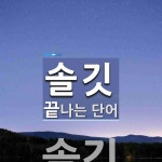 솔깃 끝 단어