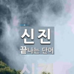 신진으로 끝나는 단어는? 1개