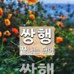 쌍행 끝 단어