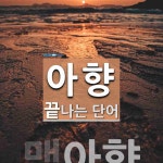 아향으로 끝나는 단어는? 2개