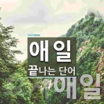 애일로 끝나는 단어는? 2개