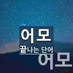 어모로 끝나는 단어는? 2개