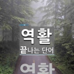역활로 끝나는 단어는? 1개