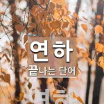 연하 끝 단어