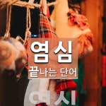 염심으로 끝나는 단어는? 1개