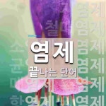 염제 끝 단어