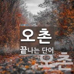 오촌으로 끝나는 단어는? 2개