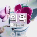 외욕으로 끝나는 단어는? 1개