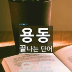 용동으로 끝나는 단어는? 1개