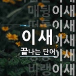 이새로 끝나는 단어는? 10개