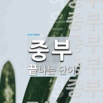 중부로 끝나는 단어는? 14개