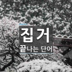 집거로 끝나는 단어는? 1개