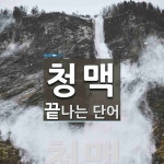 청맥으로 끝나는 단어는? 1개