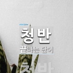 청반으로 끝나는 단어는? 2개