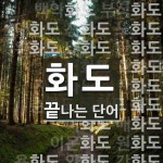 화도로 끝나는 단어는? 48개