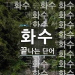 화수로 끝나는 단어는? 35개