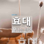 효대로 끝나는 단어는? 1개