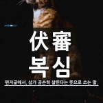 伏審(복심)의 뜻과 관련 한자어