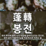 蓬轉(봉전)의 뜻과 관련 한자어