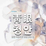 靑眼(청안)의 뜻과 관련 한자어