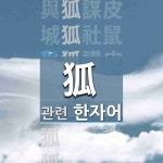 狐(여우 호)에 관한 한자/한자성어/사자성어 23개  狐(여우 호)에 관한 한자/한자성어/사자성어 23개