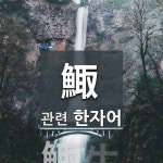 鯫에 관한 한자어 1개: 鯫生(추생): 작고 변변하지 못한 사