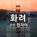 화려에 관한 한자/한자성어/사자성어 5개  화려에 관한 한자/한자성어/사자성어 5개