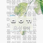 초성 ㅁㅇㄲ(으)로 이루어진 단어 23개