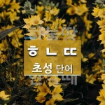 초성 ㅎㄴㄸ(으)로 이루어진 단어 3개