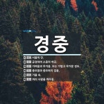 경중 뜻: 서울의 안., 공경하여 소중히 여김., 가벼움과 무거움. 또는 가볍고 무거운 정도., 중요 [국어 사전]