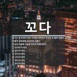 꼬다 뜻