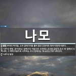 나모 뜻: 부처의 머리털. 소라 껍데기처럼 틀어 말린 모양이라 하여 이렇게 이른다., ‘나무’의 옛말 [국어 사전]