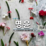 명윤 뜻: 윤기가 나고 맑음. 또는 그 윤기.