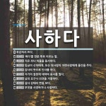사하다 뜻