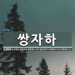 쌍자하 뜻: 한 곳에서 발원하여 중류에서 서로 갈라졌다가 하류에서 다시 합류하는 강.