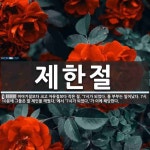 제한절 뜻