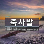 죽한사발 검단점 | 죽사발 뜻: 죽을 담은 사발., 매우 얻어맞거나 심하게 욕을 들은 상태를 속되게 이르는 말. [국어 사전]