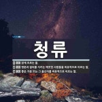 청류 뜻: 맑게 흐르는 물., 명분과 절의를 지키는 깨끗한 사람들을 비유적으로 이르는 말., 좋은 가 [국어 사전]